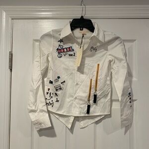 Kinderkind Rebel Patched Long Sleeve Button Down